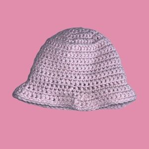 Crochet Baby Pink Bucket Hat